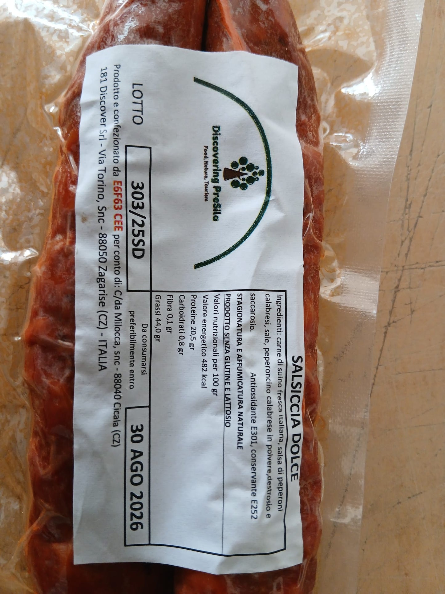 Salsiccia da circa 300g