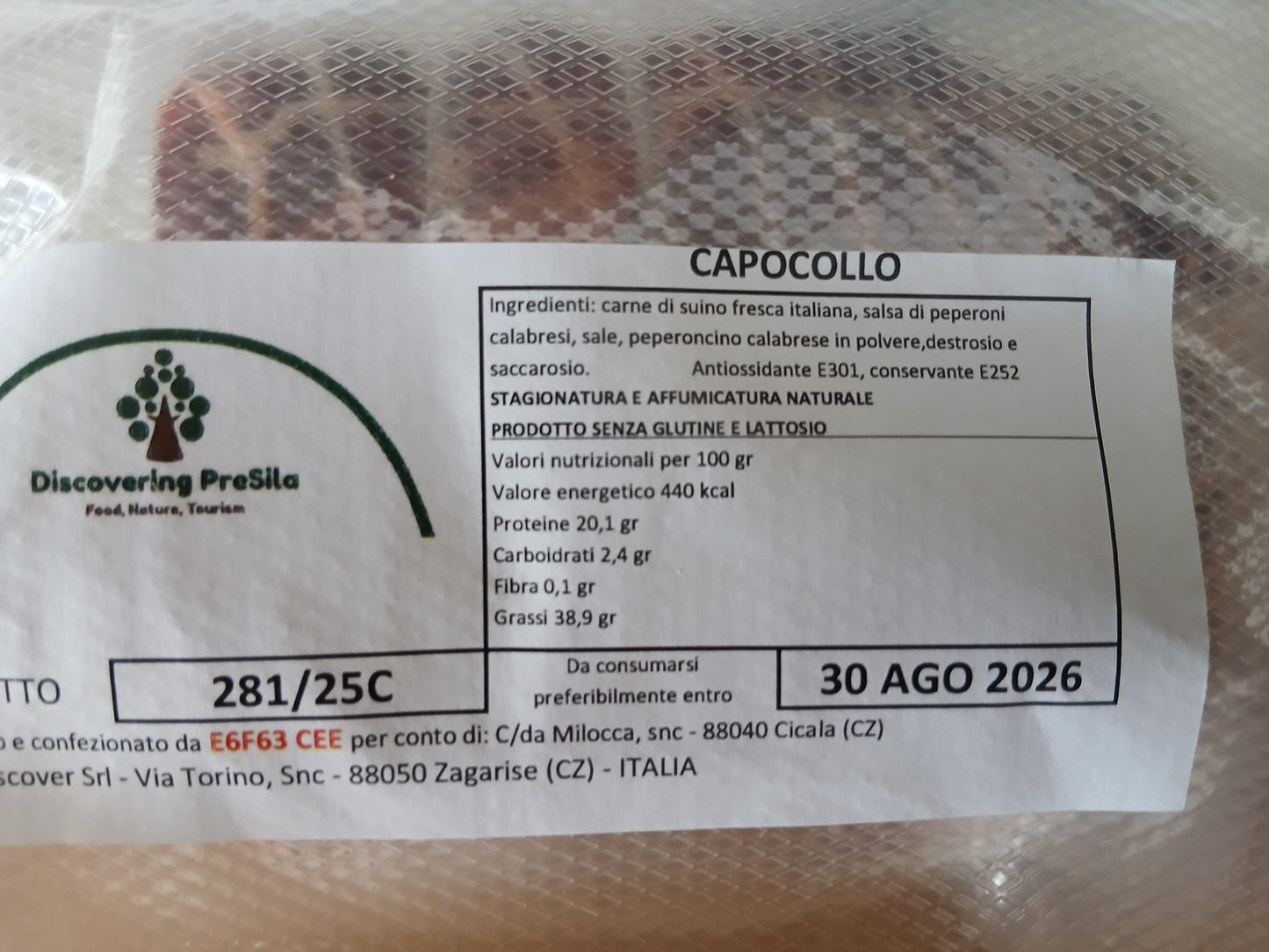 Capocollo da circa 400g