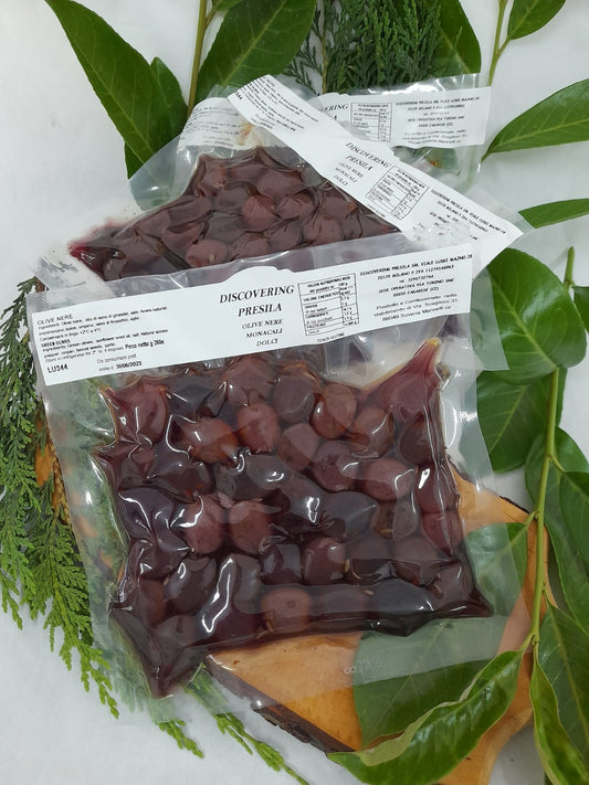 Olive nere monacali dolci da 250g